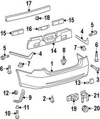 Foto de Perno de cubierta de parachoques Original para Lexus ES350 2007 2008 2009 2010 2011 2012 Marca LEXUS N�mero de Parte 9008011416