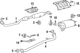 Foto de Tubo de Escape Intermedio Original para Lexus ES300h 2013 2014 2015 2016 2017 Marca LEXUS Nmero de Parte 1742036150