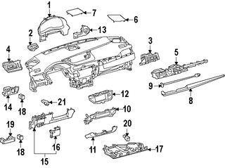 Foto de Cobertura Panel de Instrumentos Original para Lexus ES300h 2016 2017 Lexus ES350 2016 2017 Marca LEXUS Nmero de Parte 5543406040C0