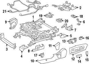 Foto de Interruptor Asiento El�ctrico Original para Lexus ES300h 2016 2017 Lexus ES350 2016 2017 Marca LEXUS N�mero de Parte 8492833020E1