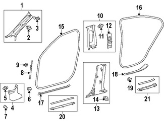 Foto de Travesa Original para Lexus ES350 Lexus ES300h Marca LEXUS N�mero de Parte 6791833121C0