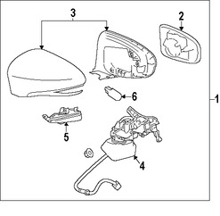 Foto de Cristal de espejo de la puerta Original para Lexus Marca LEXUS N�mero de Parte 8793133B40