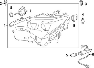 Foto de Zcalo de Luz de Cruce Original para Lexus RC350 Lexus RC F Lexus Marca LEXUS Nmero de Parte 8112524180