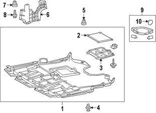 Foto de Guardasalpicaduras del soporte del radiador Original para Lexus RC350 2016 2017 Lexus  2016 2017 Marca LEXUS N�mero de Parte 5141024050