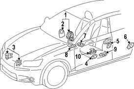 Foto de Sensor de impacto del Air Bag Original para Lexus Marca LEXUS Nmero de Parte 8983153050