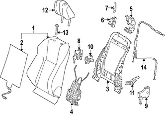 Foto de Cobertor de bisagra de asiento Original para Lexus RC350 Lexus  Lexus RC F Marca LEXUS Nmero de Parte 7158724070