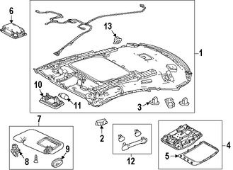 Foto de Techo Interior Original para Lexus RC F 2016 2017 Lexus RC350 2016 2017 Lexus  2016 2017 Marca LEXUS N�mero de Parte 6331024270C0
