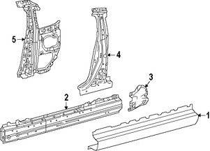 Foto de Estribo Original para Lexus RC350 Lexus RC F Lexus Marca LEXUS Nmero de Parte 6141124060