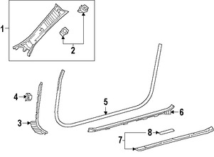 Foto de Clip de Panel de Moldura Pilar A Original para Lexus Marca LEXUS Nmero de Parte 6221724020