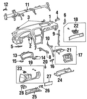 Foto de Cubierta de Panel de Instrumentos Original para Lexus LS430 2001 2002 2003 Marca LEXUS Nmero de Parte 5545950060