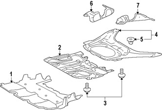 Foto de Guardasalpicaduras del soporte del radiador Original para Lexus LS460 2007 2008 2009 2010 2011 2012 Marca LEXUS N�mero de Parte 5144050040