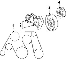 Foto de Rodillo Tensor Original para Lexus LS460 Lexus GS460 Marca LEXUS N�mero de Parte 1660338030