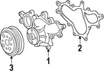 Foto de Polea de la bomba de agua del motor Original para Lexus LS460 Lexus GS460 Lexus IS F Lexus RC F Lexus Marca LEXUS Nmero de Parte 1617338040