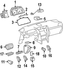 Foto de Interruptor de Luz de Emergencia Original para Lexus LS460 2007 2008 2009 Lexus LS600h 2008 2009 Marca LEXUS Nmero de Parte 8433050010