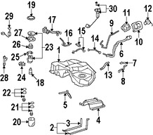 Foto de Regulador de Presin de Inyeccin Original para Lexus Toyota Marca LEXUS Nmero de Parte 2328038020