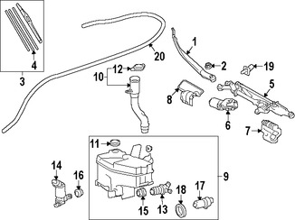 Foto de Brazo de Limpiaparabrisas Original para Lexus LS460 Lexus LS600h Marca LEXUS N�mero de Parte 8521150140