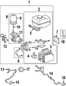 Foto de Lnea hidrulica de Freno Original para Toyota 4Runner Toyota FJ Cruiser Lexus GX470 Marca LEXUS Nmero de Parte 4455160040