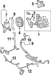 Foto de Manguera de Direcci�n Hidr�ulica Original para Toyota 4Runner Lexus GX470 Marca LEXUS N�mero de Parte 4434835250