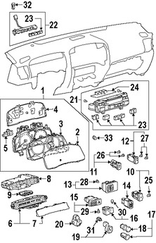 Foto de Interruptor de Luz de Emergencia Original para Lexus GX470 Marca LEXUS Nmero de Parte 8433260270