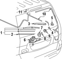 Foto de Motor Limpiaparabrisas Vidrio Trasero Original para Lexus GX470 Marca LEXUS N�mero de Parte 8513060230
