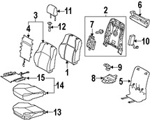 Foto de Guia de Reposacabezas Original para Toyota Lexus  Scion Marca LEXUS Nmero de Parte 7193047020C0