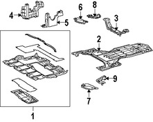Foto de Guardasalpicaduras del soporte del radiador Original para Lexus Marca LEXUS N�mero de Parte 5140930060