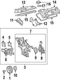 Foto de Cubierta de Correa del Tiempo Original para Lexus Toyota Marca LEXUS N�mero de Parte 113240P010