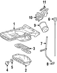 Foto de Adaptador del Filtro de aceite del Motor Original para Lexus GS430 2006 2007 Marca LEXUS Nmero de Parte 1560950140