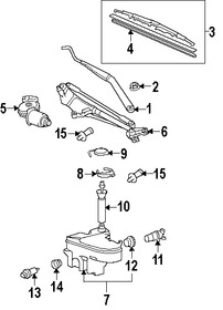 Foto de Brazo de Limpiaparabrisas Original para Lexus GS350 Lexus GS430 Lexus GS460 Lexus GS450h Lexus GS300 Marca LEXUS N�mero de Parte 8521130730