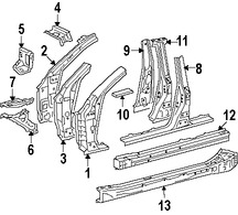 Foto de Estribo Original para Lexus GS430 Lexus GS300 Lexus GS350 Lexus GS460 Lexus GS450h Marca LEXUS N�mero de Parte 5740230091