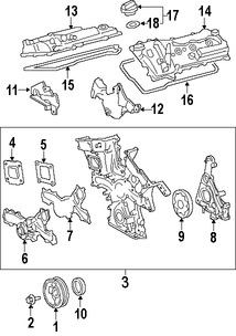 Foto de Sello del cigue�al del motor Original para Toyota Lexus Marca LEXUS N�mero de Parte 90311A0027