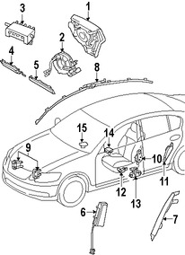 Foto de Mdulo de control del Air Bag Original para Lexus GS450h 2008 2009 2010 2011 Marca LEXUS Nmero de Parte 8917030800