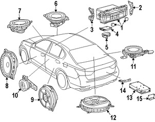 Foto de Altavoz Original para Lexus Marca LEXUS N�mero de Parte 861600WW30
