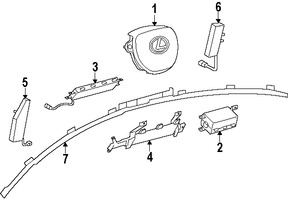 Foto de Airbag de Asiento Original para Lexus GS350 Lexus GS450h Lexus GS200t Lexus Marca LEXUS Nmero de Parte 7393030061