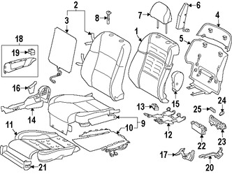 Foto de Interruptor Asiento Elctrico Original para Lexus GS350 Lexus GS450h Lexus GS200t Marca LEXUS Nmero de Parte 8492030370