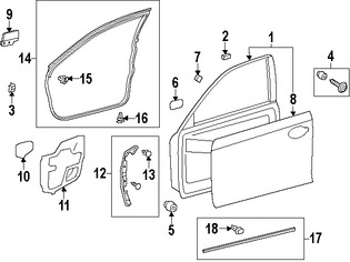 Foto de Panel externo de puerta Original para Lexus GS350 Lexus GS450h Lexus GS200t Marca LEXUS N�mero de Parte 6711130520