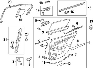 Foto de Protector contra Intemperie Cristal de Puerta Original para Lexus GS350 Lexus GS450h Lexus GS200t Marca LEXUS Nmero de Parte 6817430162