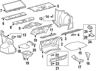 Foto de Panel de maletero Original para Lexus GS350 Lexus GS450h Lexus GS200t Marca LEXUS N�mero de Parte 6472130321C0