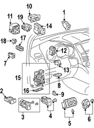 Foto de Switch de Bloqueo de la Perta Original para Lexus RX400h Lexus RX330 Lexus RX350 Marca LEXUS Nmero de Parte 849300E020