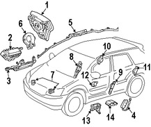 Foto de Mdulo de control del Air Bag Original para Lexus RX400h 2006 2007 2008 Marca LEXUS Nmero de Parte 8917048151