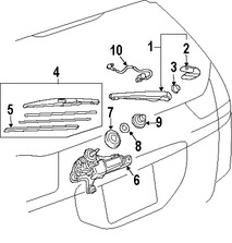 Foto de Motor Limpiaparabrisas Vidrio Trasero Original para Lexus RX400h Lexus RX330 Lexus RX350 Marca LEXUS N�mero de Parte 851300E010