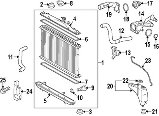 Foto de Carcasa del termostato del refrigerante del motor Original para Toyota Lexus Marca LEXUS Nmero de Parte 1632131030