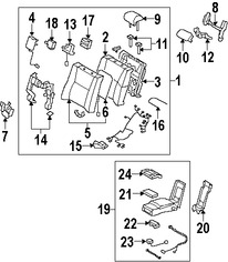 Foto de Respaldo completo de Asiento Original para Lexus LS600h 2008 Marca LEXUS Nmero de Parte 7149050770A2