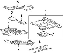 Foto de Guardasalpicaduras del soporte del radiador Original para Lexus LX570 Toyota Land Cruiser Marca LEXUS Nmero de Parte 5140560250