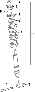 Foto de Buje Puntal De Suspensin Original para Lexus LX570 Marca LEXUS Nmero de Parte 9094801097