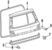 Foto de Puerta Trasera Original para Lexus LX570 Marca LEXUS Nmero de Parte 6700560E00