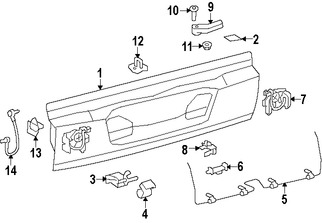 Foto de Manilla de Puerta Posterior Original para Lexus LX570 Marca LEXUS Nmero de Parte 6929160040