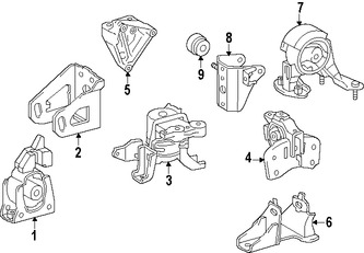 Foto de Soporte de Montura del motor Original para Toyota Lexus Scion Marca LEXUS Nmero de Parte 1231537030