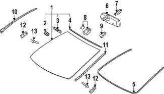 Foto de Espejo retrovisor interior Original para Toyota  Lexus Marca LEXUS Nmero de Parte 8781060191