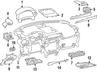 Foto de Cobertura Panel de Instrumentos Original para Lexus CT200h Marca LEXUS Nmero de Parte 5543476010C0